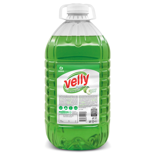 Средство для мытья посуды GRASS "Velly light" (зеленое яблоко), 5 кг., картинка