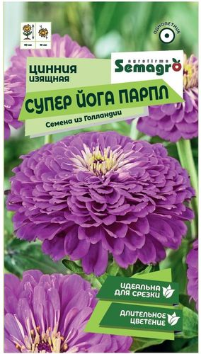 Семена Цинии изящной SEMAGRO Супер Йога Парпл 20 шт, детальное фото