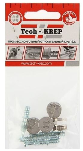 Набор №1 для стяжки фасада для ДСП Tech-KREP 16 мм (шурупная резьба штока), детальное фото
