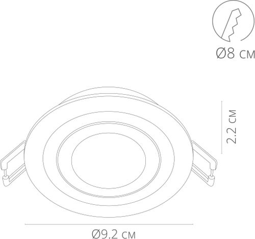 СВ-К ВСТР ЧЕРН IP20 TARF 1ХGU10Х50W, фото