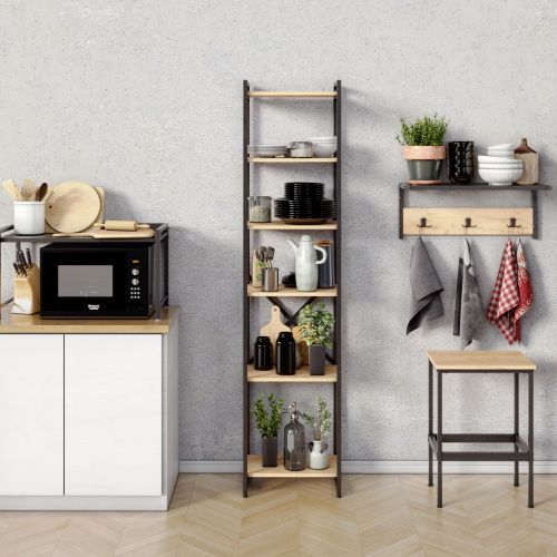 Стеллаж Gutta 196x46x34 см с шестью полками, изображение