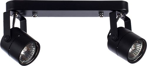 СПОТ ПОВОР ЧЕРНЫЙ MIZAR 2ХGU10Х50W, крупный план