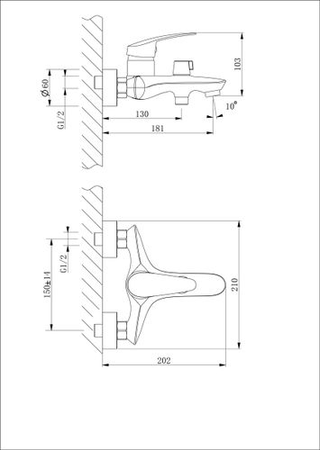 Смеситель Lemark Linara LM0414C для ванны, вид