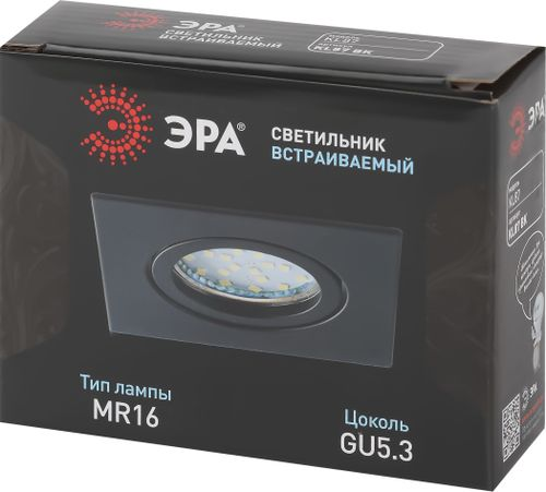 Встраиваемый светильник ЭРА KL87 BK черный, вид