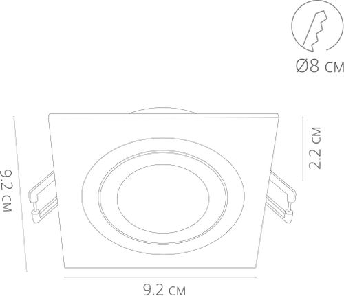 СВ-К ВСТР ЧЕРН IP20 TARF 1ХGU10Х50W 2,2Х9Х9, вид