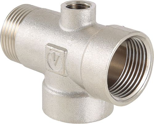 Пятиходовой соединитель для насоса никель VALTEC 1" х 80 мм, картинка
