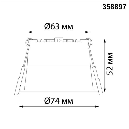 358897 SPOT NT22 227 белый Светильник встраиваемый светодиодный IP20 LED, картинка