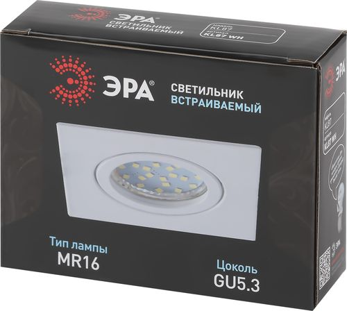 Встраиваемый светильник ЭРА KL87 WH белый, фото