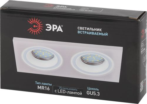 Встраиваемый светильник ЭРА DK 92 WH белый, детальное фото
