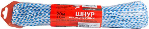 Шнур полипропиленовый 6 мм 20 м 16-прядный, детальное фото