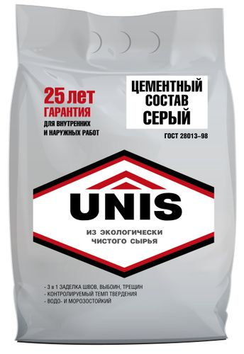 Цементный состав UNIS серый п/э 5 кг, фото