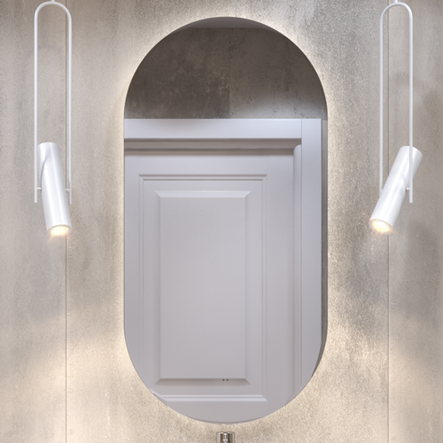 Зеркало для ванной комнаты  с LED подсветкой Альва Comfort 50 х 100 с подогревом, детальное фото