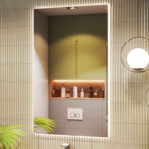 Зеркало для ванной комнаты  с LED подсветкой Клайн Comfort 60 с подогревом, детальное фото