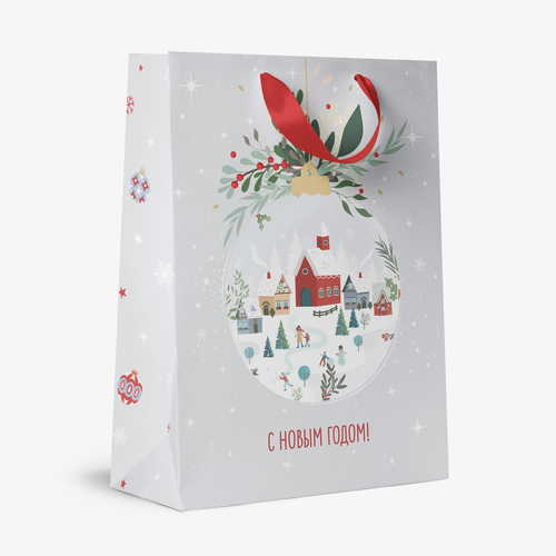 Пакет подарочный новогодний CITY HOME TRADE 18*22,7*10, детальное фото