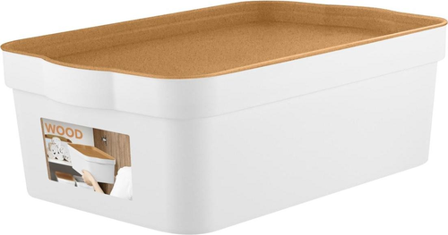 Ящик для хранения Keeplex Wood 6 л 32х21,1х11 см, крупный план