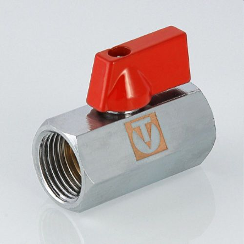 Кран шаровой латунь никелированный VALTEC мини AAV330004 1/2", фото