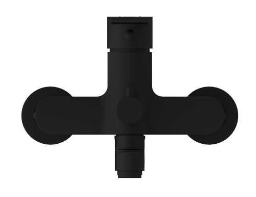 Смеситель для ванны BRASKO BLACK с длинным изливом однорычажный черный, детальное фото