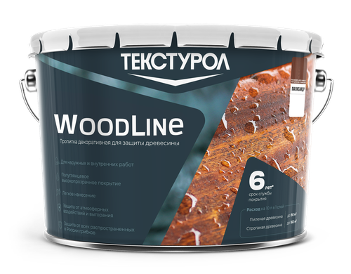 Деревозащитное средство Текстурол WoodLine Бесцветный 10 л, вид