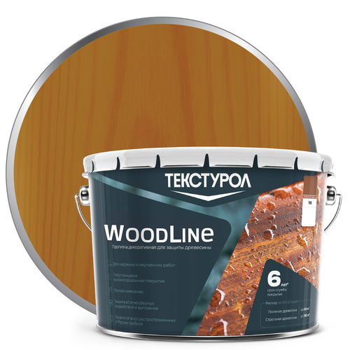 Деревозащитное средство Текстурол WoodLine Тик 10 л, фотография