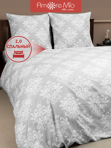Комплект постельного белья рис.Дамакс 2 СП, Amore Mio из микрофибры, детальное фото