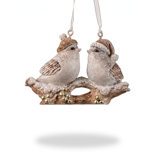 Украшение ErichKrause Decor лес, Птички на ветке, 8х3х5см, фотография