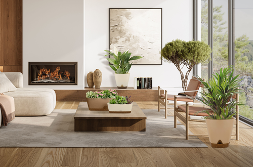 Горшок для цветов Ingreen Wood D250мм 8 л с прикорневым поливом молочный шоколад/бук, вид