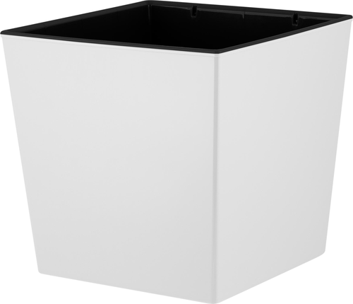 Горшок для цветов InGreen London CUBE 177 х 177 мм, 4,2 л c дренажной вставкой, белоснежный жасмин, изображение