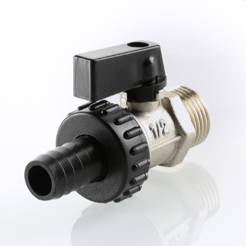 Кран шаровой латунь никелированный VALTEC AAV430004 1/2", крупный план