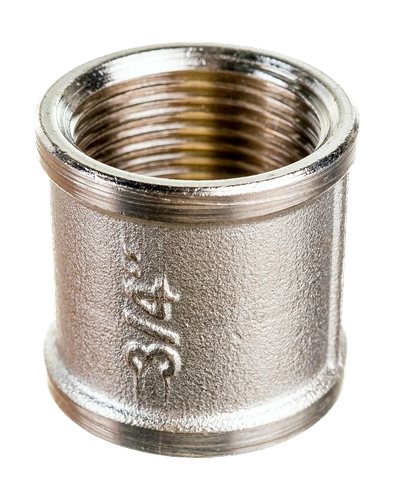 Муфта соединительная, латунь, внутренняя резьба 3/4", никель, RTP, вид