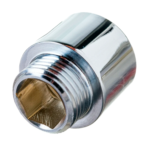 Удлинитель переходной, латунь 1/2"х3/4"L20, хромированный, RTP, фото