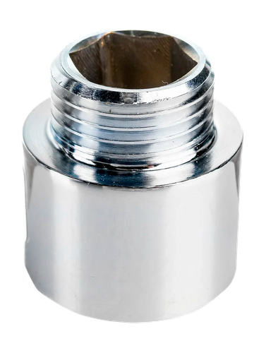 Удлинитель переходной, латунь 1/2"х3/4"L20, хромированный, RTP, фото