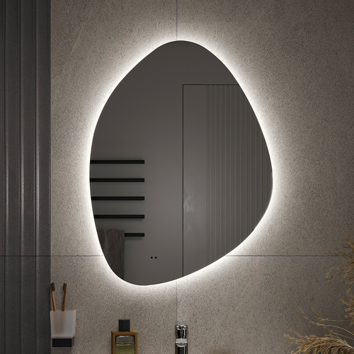 Зеркало для ванной комнаты  с LED подсветкой Люксо Classic 60 х 80 ассиметричное, фото
