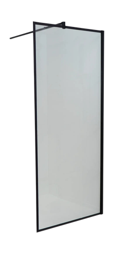 Душевая перегородка Wave 80F 195x80 см прозрачный с черной оконтовкой, изображение