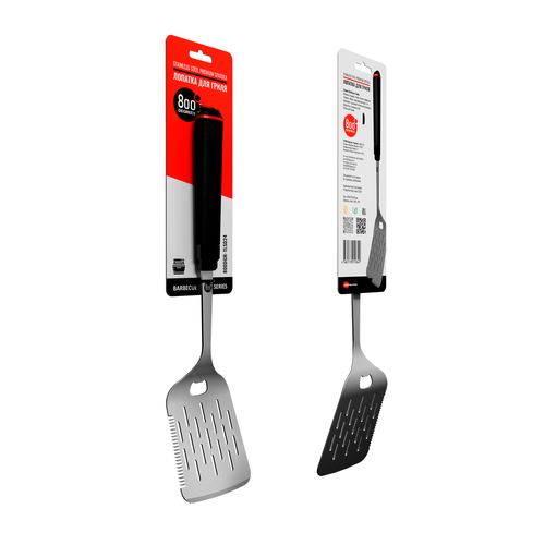 Лопатка для гриля с открывалкой red line 800 degrees stainless steel spatula, крупный план