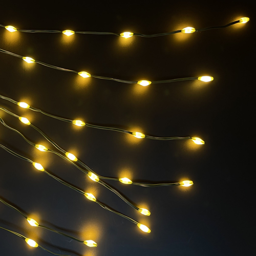 Гирлянда внутренняя занавес Хвост Luca Lighting 256 LED белый 1,6 м, изображение