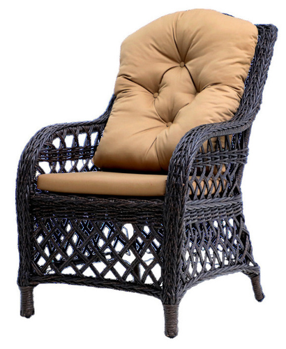 Кресло садовое BEATRISS, искусственный ротанг, 68х85х110см, крупный план