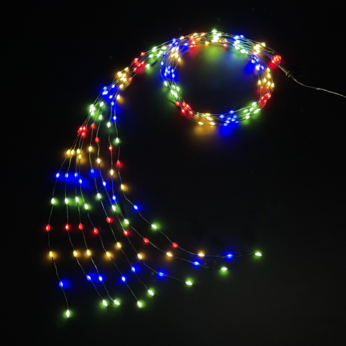 Гирлянда внутренняя занавес Хвост Luca Lighting 480 LED многоцветный 2 м, вид