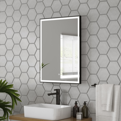 Зеркало "Sten Black Led" 600х800, детальное фото
