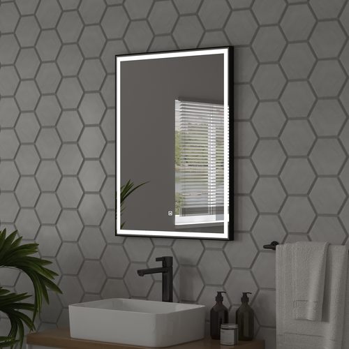 Зеркало "Sten Black Led" 600х800, фото