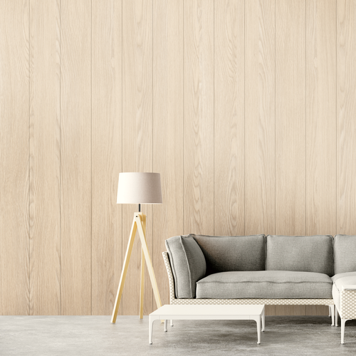 Панель МДФ Classic STELLA Light Дуб Снежный 2700х200х6 мм, крупный план