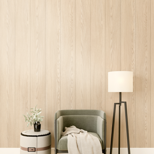 Панель МДФ Classic STELLA Light Дуб Снежный 2700х200х6 мм, крупный план