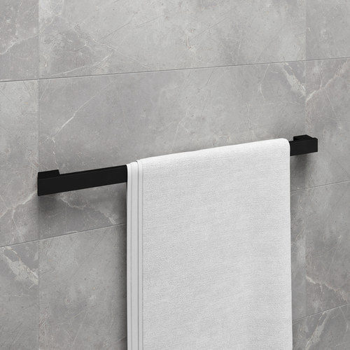 Полотенцедержатель Lemark 9782023 SMOOTH LINE одинарный, чёрный матовый, фотография