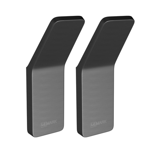 Крючок одинарный Lemark 9716003 SMOOTH LINE для полотенец и халатов, графит, изображение