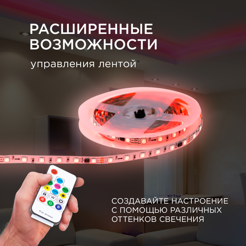 Комплект адресной светодиодной ленты Apeyron Electrics 24В 14.4Вт/м IP20 5м RGB, вид