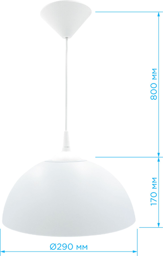 Декоративный подвес Apeyron 1xE27x60 белый, картинка