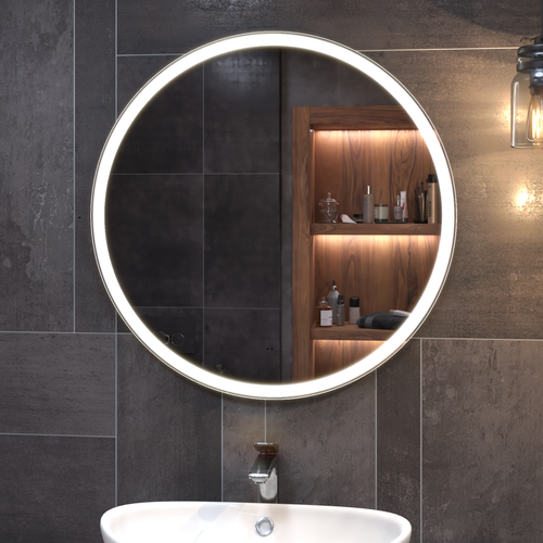 Зеркало для ванной комнаты  с LED подсветкой Фрея Comfort 80 с подогревом, крупный план