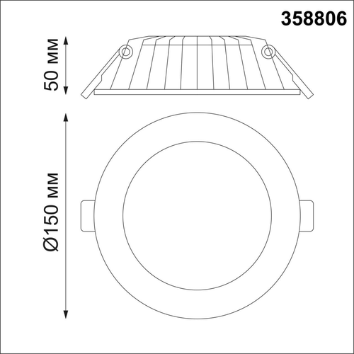 358806 SPOT NT21 274 белый Светильник встраиваемый светодиодный, картинка