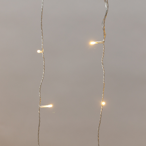 Дождь (занавес) 2х1,5м, 150led теплые белые, 15 нитей, 10led/нить Желтый, детальное фото