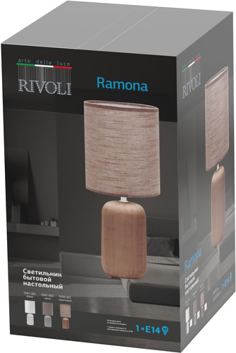 Настольная лампа Rivoli ROMANA Б0053451 E14, Белый, крупный план