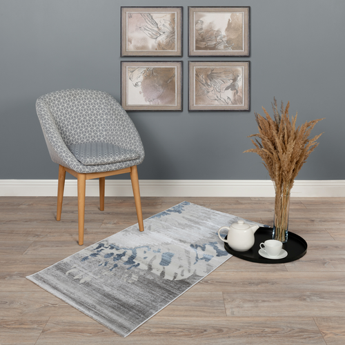 Ковер NELLY 0.8*1.5 дизайн 07008A L.BLUE/D.BLUE, изображение